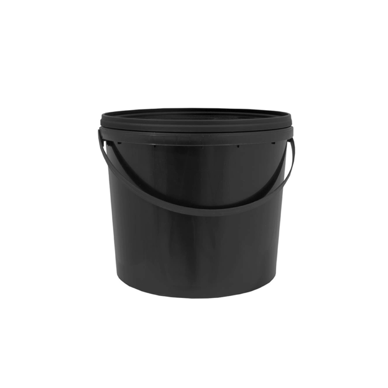 5L Round Black Bucket With Handle & Lid