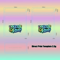 3.5g Direct Print Mylar Bag Template